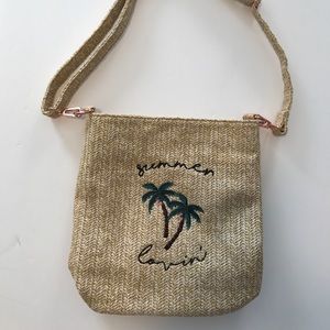 Skinny Dip Woven Tropical/Palm Trees Purse Summer Lovin’